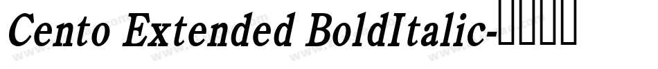 Cento Extended BoldItalic字体转换